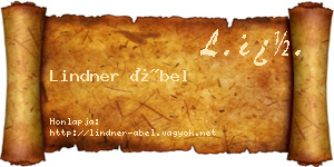 Lindner Ábel névjegykártya
