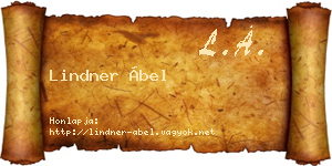 Lindner Ábel névjegykártya